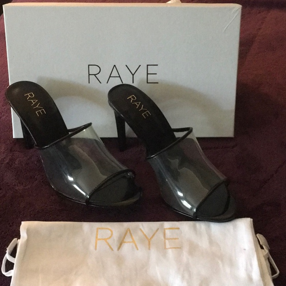 RAYE vinyl heels